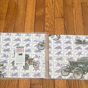 United States Postal Service Gift‎ Wrap Salute America Antique Car Duryea Stamp